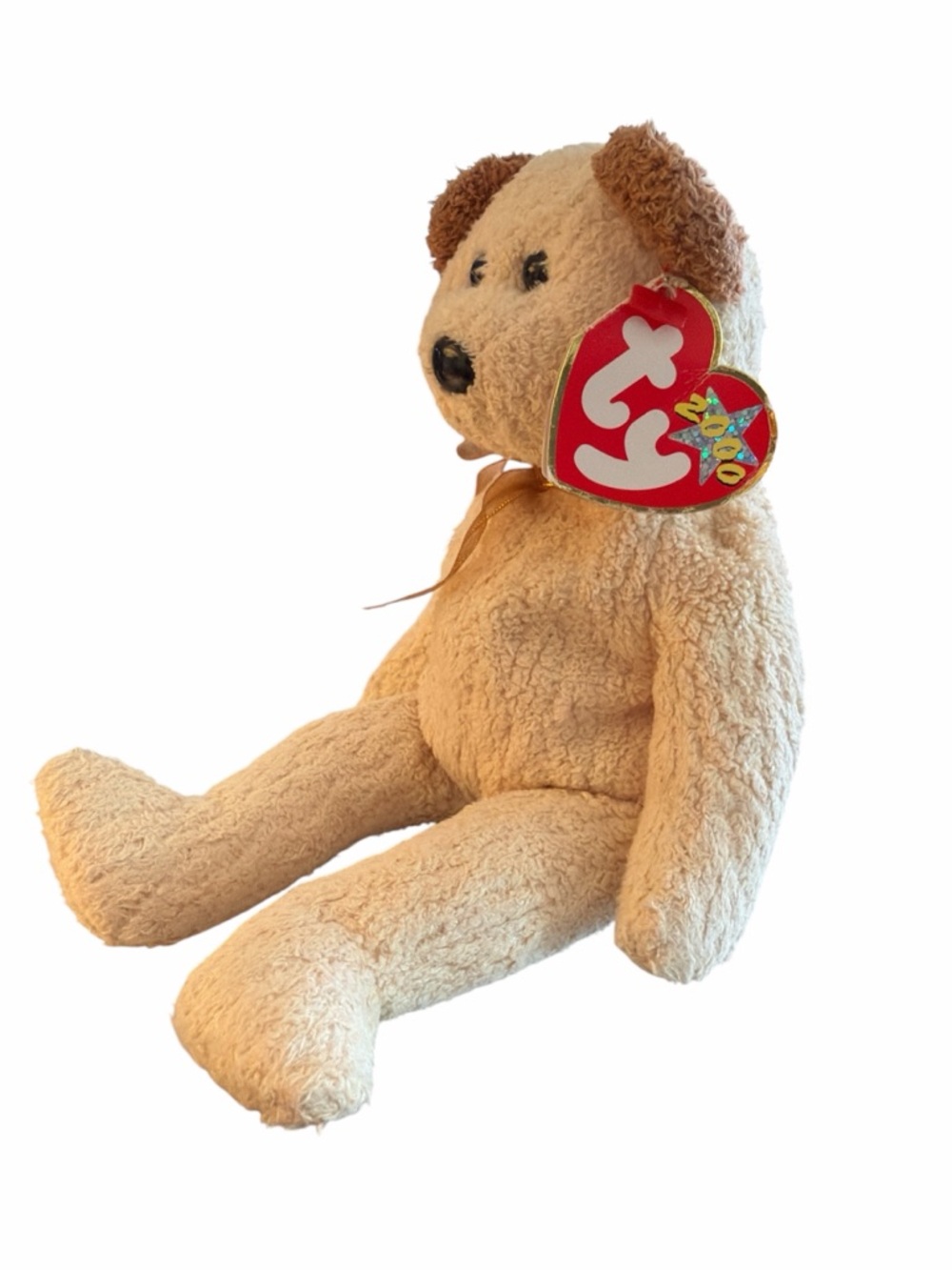 Ty Huggy 2000 Beanie Baby Cream Plush Bear Date of Birth August 20, 2000 Vintage - Picture 5 of 6